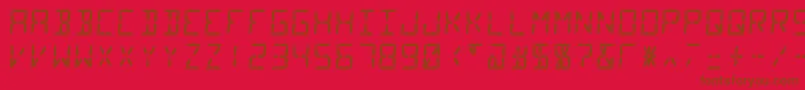 Police Segment14 – polices brunes sur fond rouge