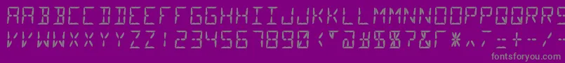 fuente Segment14 – Fuentes Grises Sobre Fondo Morado