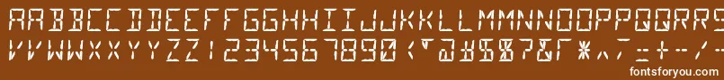 フォントSegment14 – 茶色の背景に白い文字