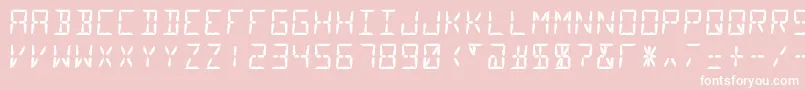 Segment14 Font – White Fonts on Pink Background