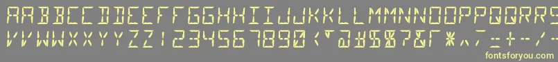 Fonte Segment14 – fontes amarelas em um fundo cinza