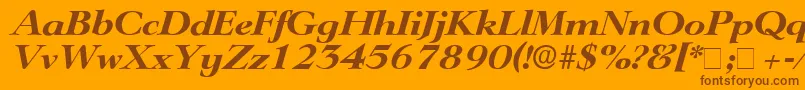 More about TeronoDisplaySsiItalic Font TeronoDisplaySsiItalic Font – Brown Fonts on Orange Background
