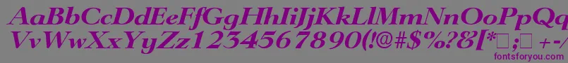 TeronoDisplaySsiItalic Font – Purple Fonts on Gray Background