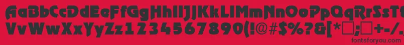 ThimbadisplaysskRegular Font – Black Fonts on Red Background