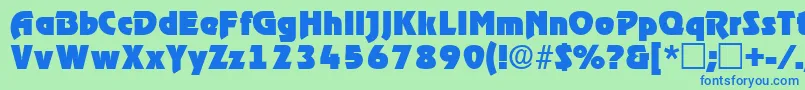 fuente ThimbadisplaysskRegular – Fuentes Azules Sobre Fondo Verde