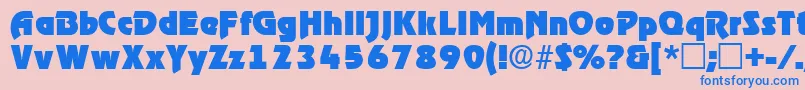 ThimbadisplaysskRegular Font – Blue Fonts on Pink Background