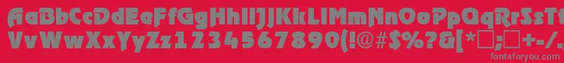 ThimbadisplaysskRegular Font – Gray Fonts on Red Background