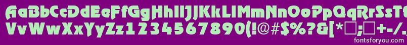 ThimbadisplaysskRegular Font – Green Fonts on Purple Background