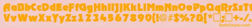 ThimbadisplaysskRegular Font – Orange Fonts on Pink Background