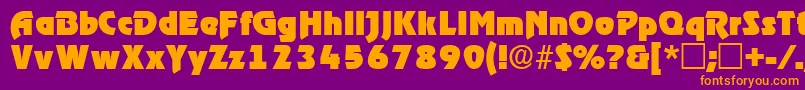 ThimbadisplaysskRegular Font – Orange Fonts on Purple Background