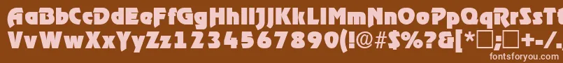 ThimbadisplaysskRegular Font – Pink Fonts on Brown Background