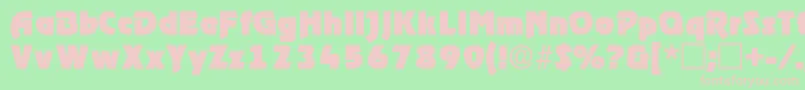 ThimbadisplaysskRegular Font – Pink Fonts on Green Background