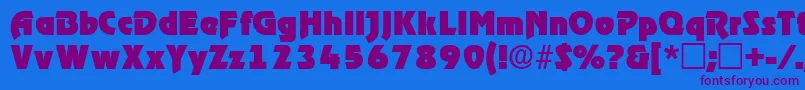 ThimbadisplaysskRegular Font – Purple Fonts on Blue Background