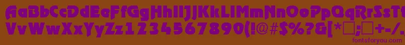 ThimbadisplaysskRegular Font – Purple Fonts on Brown Background