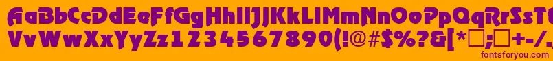 ThimbadisplaysskRegular Font – Purple Fonts on Orange Background