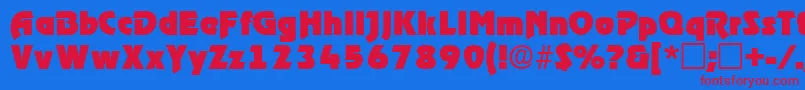 ThimbadisplaysskRegular Font – Red Fonts on Blue Background