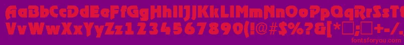 ThimbadisplaysskRegular Font – Red Fonts on Purple Background