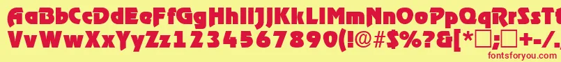 ThimbadisplaysskRegular Font – Red Fonts on Yellow Background