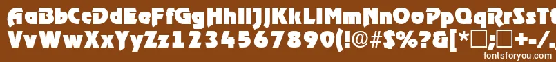 ThimbadisplaysskRegular Font – White Fonts on Brown Background