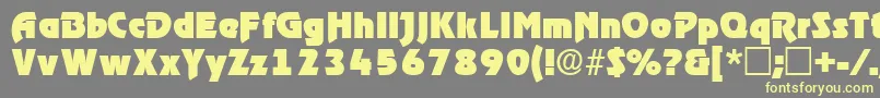 ThimbadisplaysskRegular Font – Yellow Fonts on Gray Background