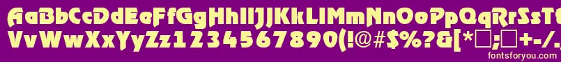 ThimbadisplaysskRegular Font – Yellow Fonts on Purple Background