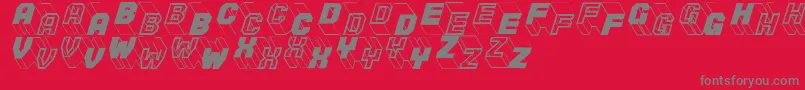 Zigzagtwo Font – Gray Fonts on Red Background