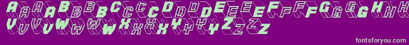 Zigzagtwo Font – Green Fonts on Purple Background