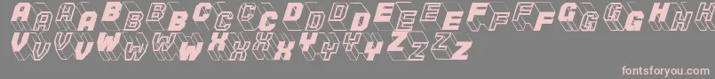 Zigzagtwo Font – Pink Fonts on Gray Background