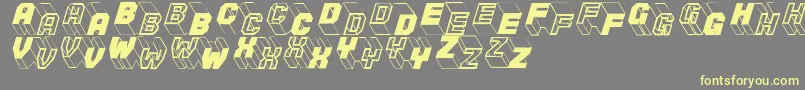 Zigzagtwo-Schriftart – Gelbe Schriften auf grauem Hintergrund