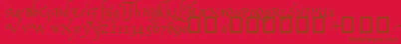 ItalianCursive16thC Font – Brown Fonts on Red Background
