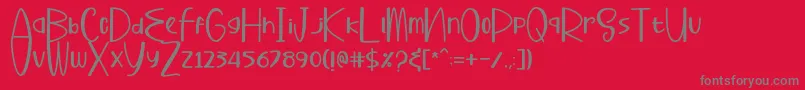 BuharyRegular Font – Gray Fonts on Red Background
