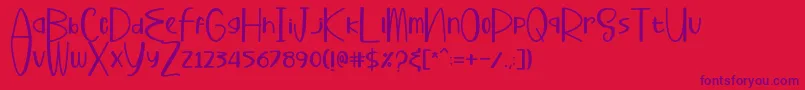 BuharyRegular Font – Purple Fonts on Red Background