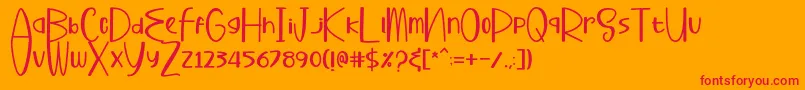 BuharyRegular Font – Red Fonts on Orange Background