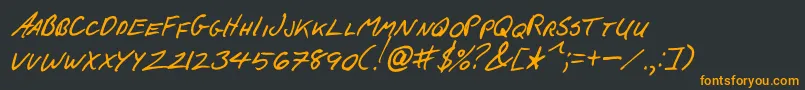FCkBeansItalic Font – Orange Fonts on Black Background