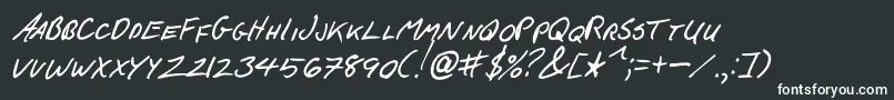 FCkBeansItalic Font – White Fonts on Black Background