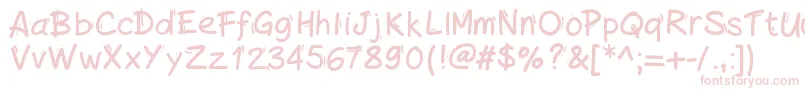 Handylinedfont Font – Pink Fonts on White Background