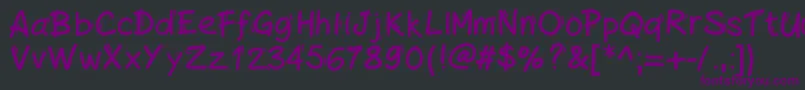 Fonte Handylinedfont – fontes roxas em um fundo preto