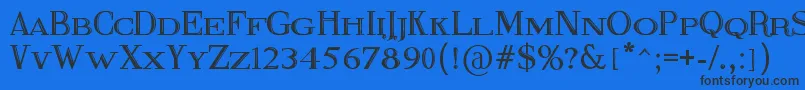 Шрифт FineBlackboard – чёрные шрифты на синем фоне