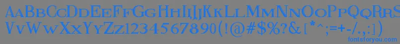 FineBlackboard-Schriftart – Blaue Schriften auf grauem Hintergrund
