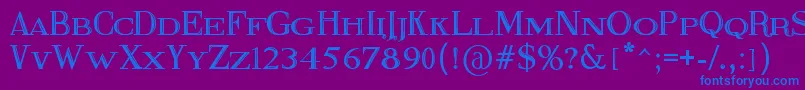 fuente FineBlackboard – Fuentes Azules Sobre Fondo Morado