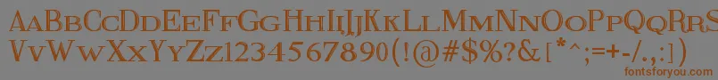 Шрифт FineBlackboard – коричневые шрифты на сером фоне