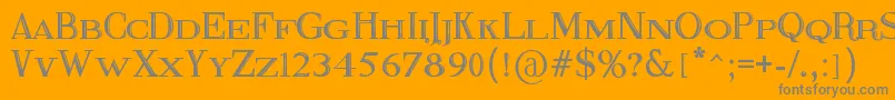 FineBlackboard Font – Gray Fonts on Orange Background