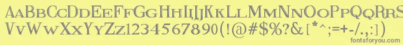 FineBlackboard Font – Gray Fonts on Yellow Background