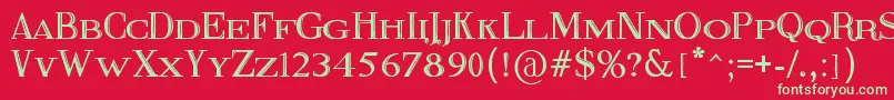 Шрифт FineBlackboard – зелёные шрифты на красном фоне