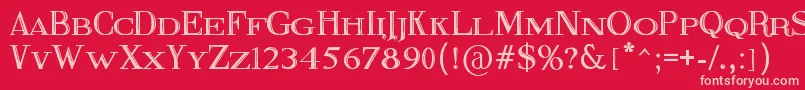 FineBlackboard-Schriftart – Rosa Schriften auf rotem Hintergrund