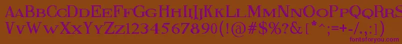 FineBlackboard Font – Purple Fonts on Brown Background