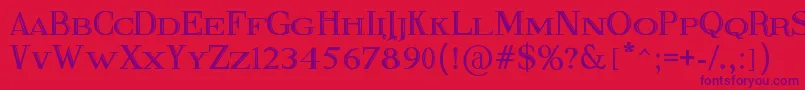 FineBlackboard-Schriftart – Violette Schriften auf rotem Hintergrund
