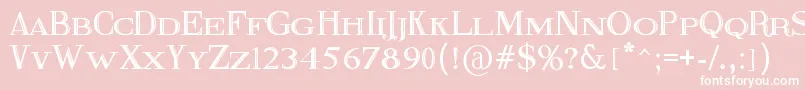 FineBlackboard-Schriftart – Weiße Schriften auf rosa Hintergrund