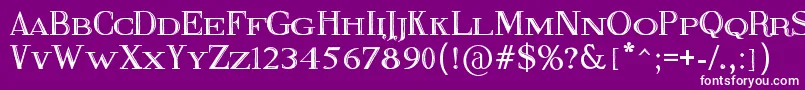 Fonte FineBlackboard – fontes brancas em um fundo violeta