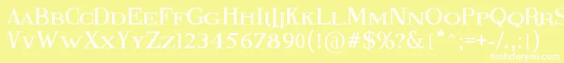 FineBlackboard-Schriftart – Weiße Schriften auf gelbem Hintergrund
